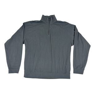 SKIMS Men's Cotton Fleece Relaxed Crew Neck Pullover Onyx Black Size S NWT